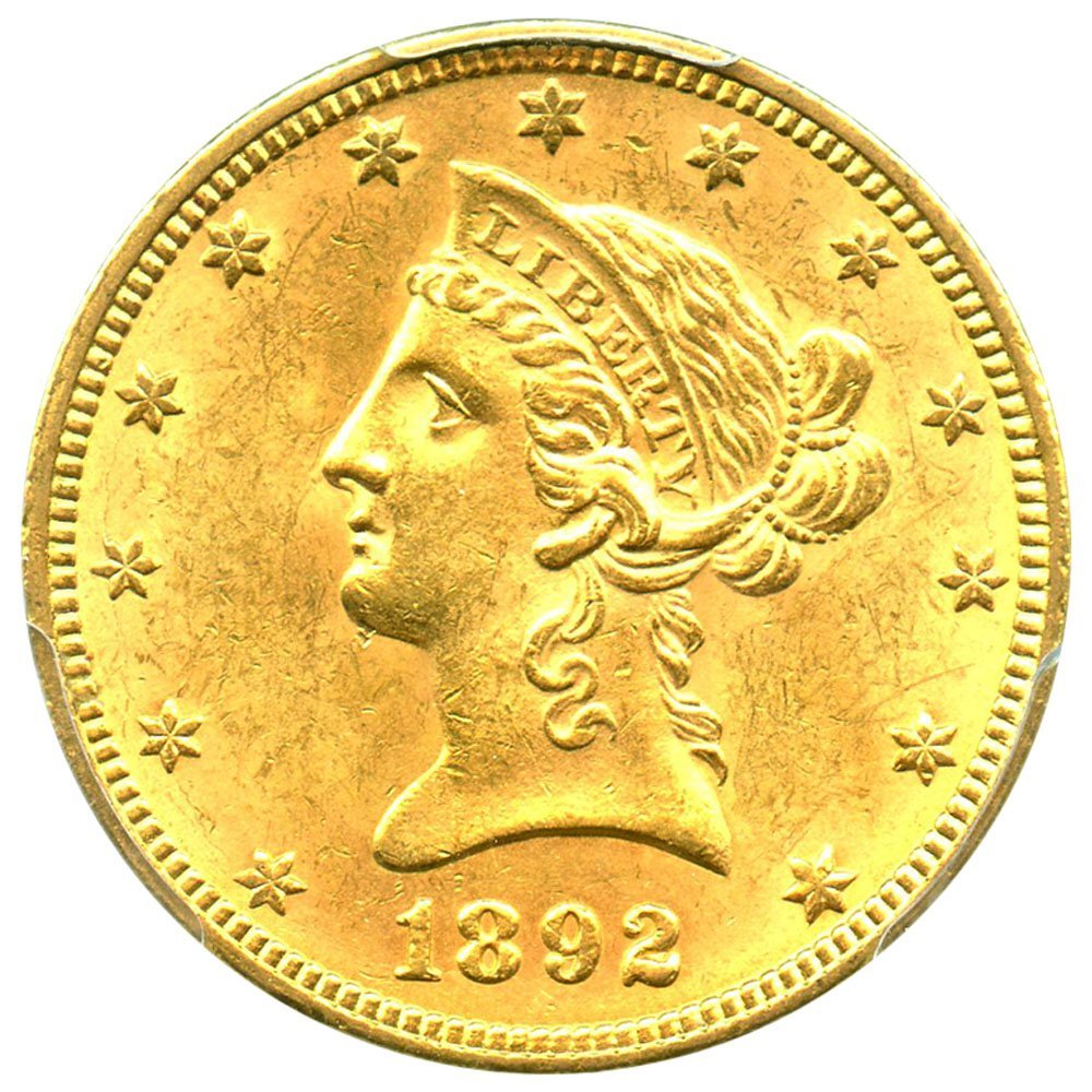 Rare coin for sale: 1892 P $10 Liberty Gold Ten Dollar PCGS\CAC MS63