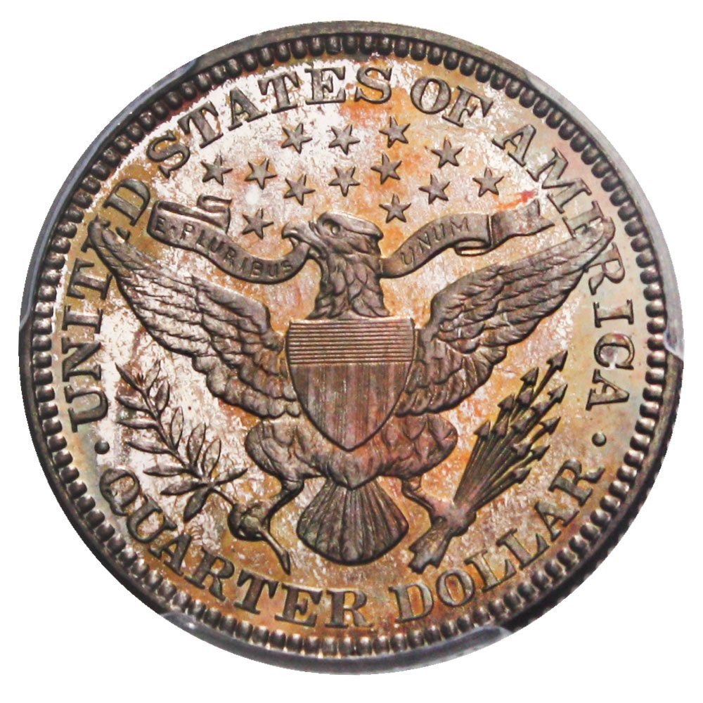 1901 P Barber Quarters (Proof) Quarter PCGS\CAC PR67 -- Reverse