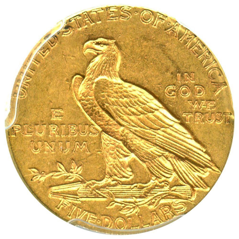 1910 P $5 Indian Gold Five Dollar PCGS AU58