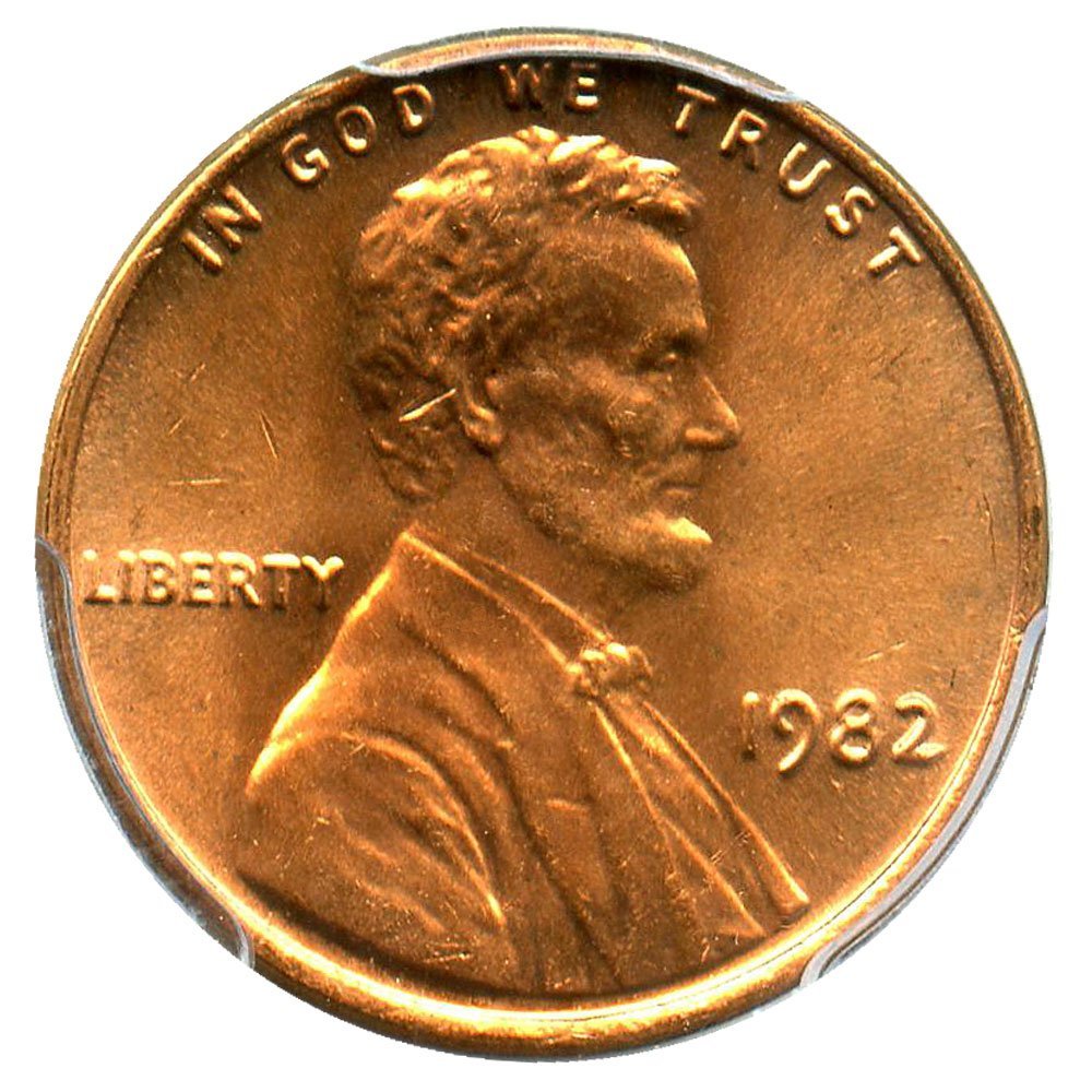 For sale: 1982 P Lincoln Cents Bronze Large Date Cent RD PCGS MS66