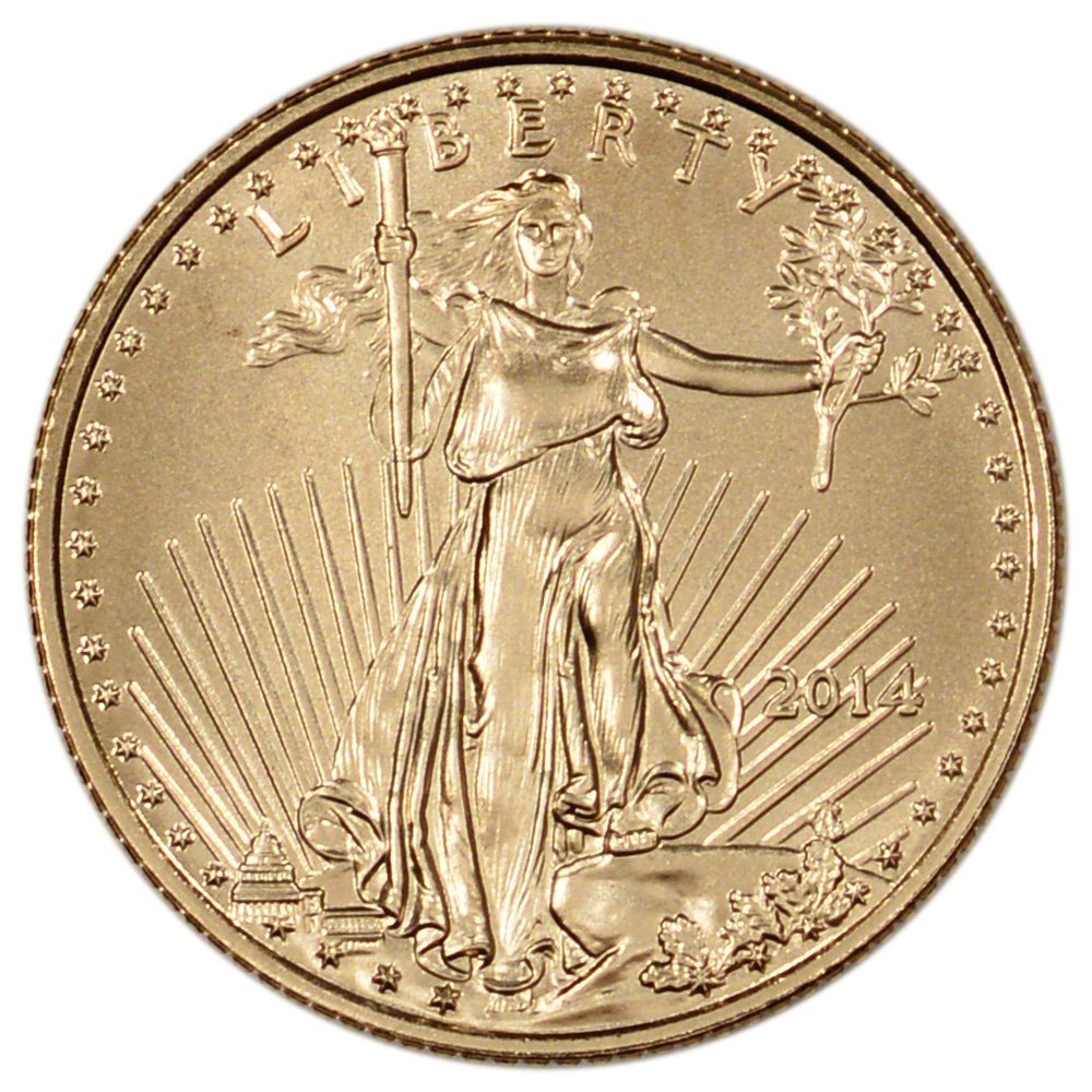Rare coin for sale: 2014 American Gold Eagle $5 US Mint BU