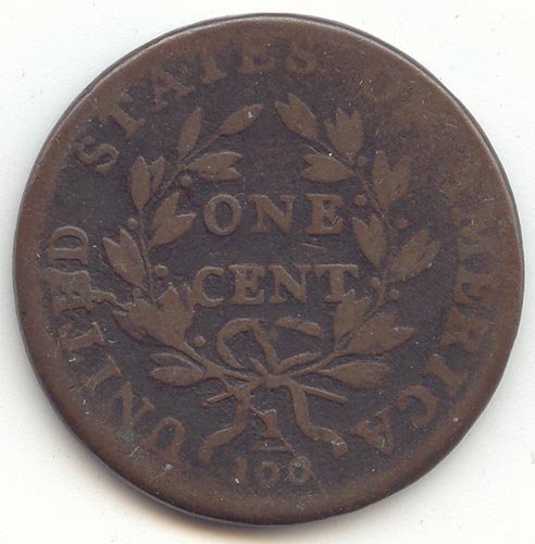 1798 P Draped Bust S-166 Cent G-6