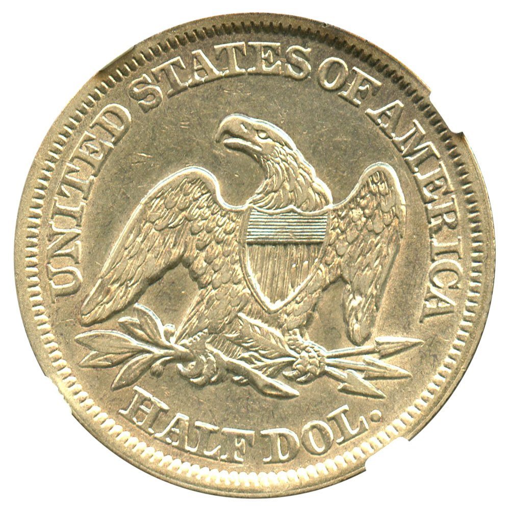 1854 P Liberty Seated Half Dollars Arrows Half Dollar AU53 NGC