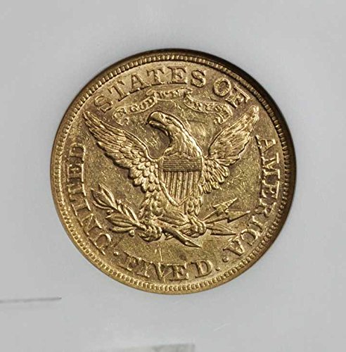 1871 Half Eagle Five Dollar AU-58 NGC