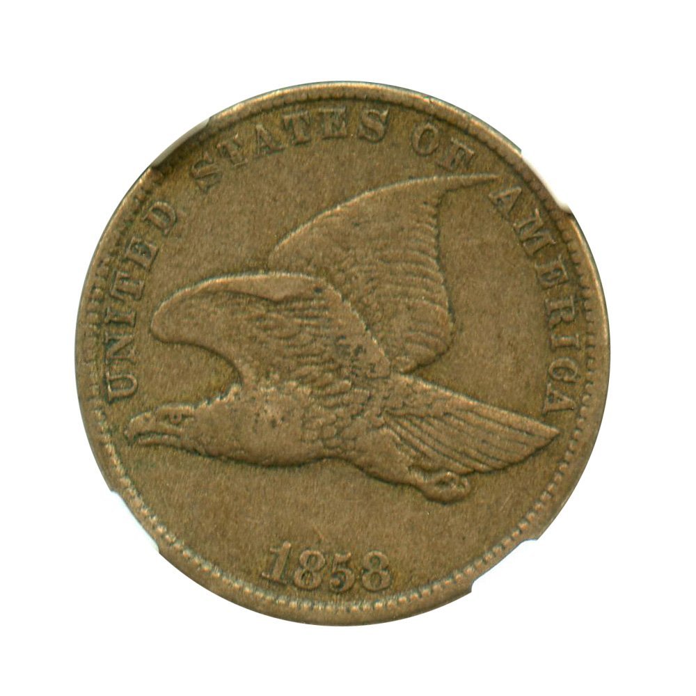 Rare coin for sale: 1858 P Flying Eagle Cents Flying Eagle Small Letters Cent VF35 NGC