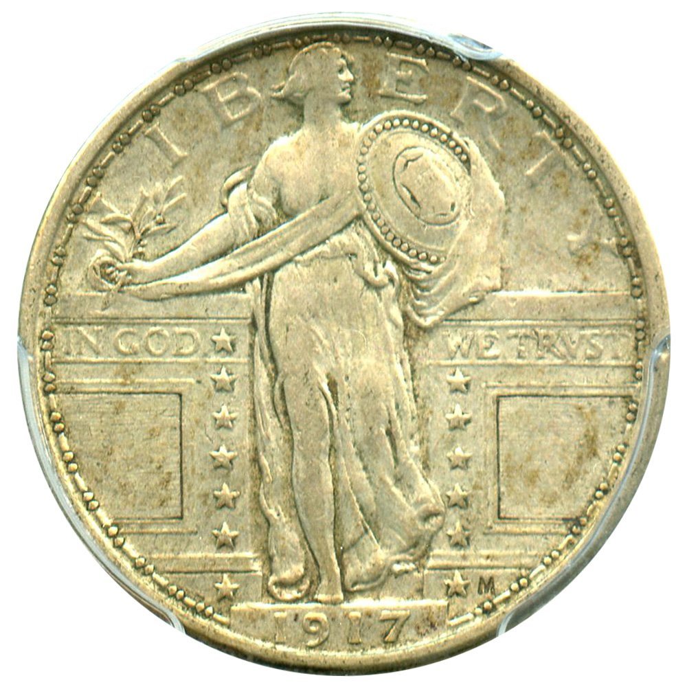 Rare coin for sale: 1917 P Standing Liberty Quarters Type 1 Quarter AU53 PCGS