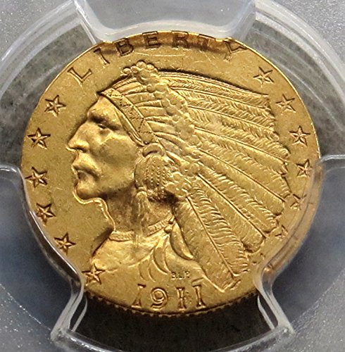 Rare coin for sale: 1911 D Indian Head Two and a half Dollar NGC AU58